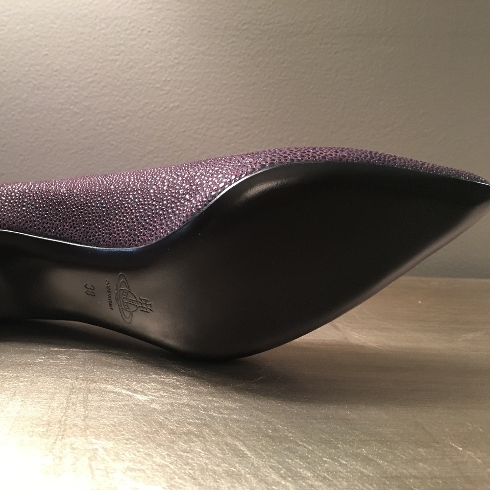 Vivienne Westwood 8 Purple Eggplant Pumps 38 NIB - Picture 5 of 8
